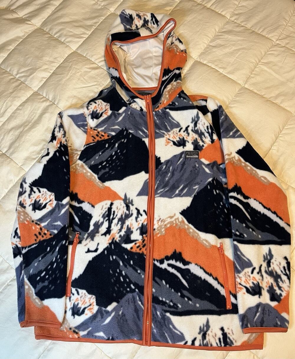Free Nature Unisex Softshell Hooded Jacket Fleece Lined Zip Front Size M